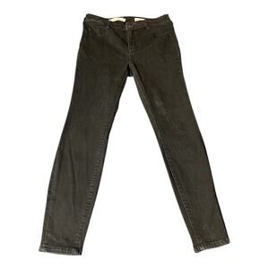 ANTHROPOLOGIE Pilcro High Rise Denim Legging Jeans 28 Stretch Denim Black Skinny